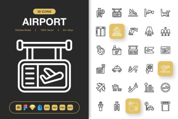 Airport Icon Pack: Your All-in-One Toolkit for Visual Communication