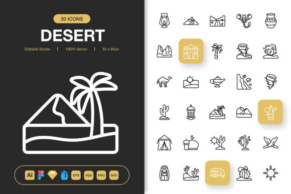Desert Icon Pack: A Set of High-Quality Icons for Any Project