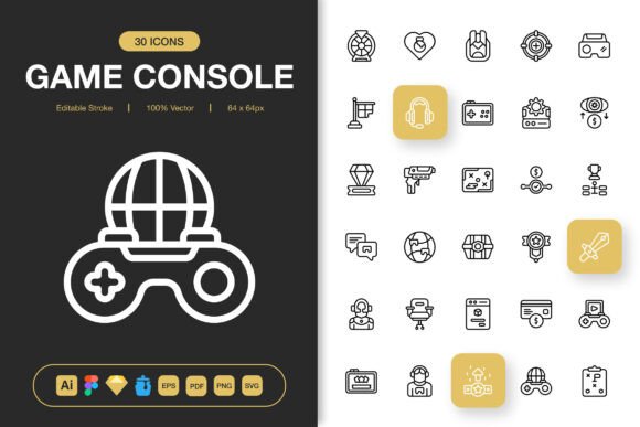Elevating Digital Design with Game Console Icons: A Minimalist Asset for Diverse Projects