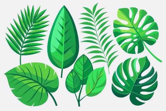 Evaluating the Watercolor Set of Tropical Leaves for Your Creative Projects