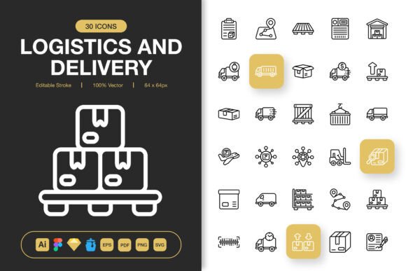 Logistics and Delivery Icons: The Minimalist Asset for Modern Communication