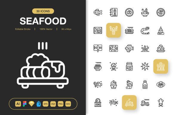 Navigating Icon Selection with Seafood Icons