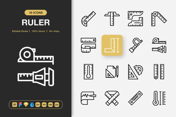 Ruler Icons: A Set of High-Quality Icon Designs